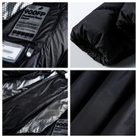 Veste d'hiver pour homme, 90% duvet de canard blanc, col montant, épaisse, 100% polyester haute densité, coupe ample, broderie, logo personnalisé