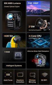 Projecteur LCD Lenovo T100 1080P 850ANSI Mise au point automatique Projection multimode Cinéma intelligent à domicile - Product Image 2