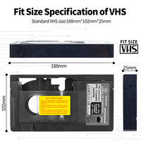 Adaptateur de cassette vidéo VHS-C-NON COMPATIBLE AVEC les cassettes 8mm/MiniDV/Hi8