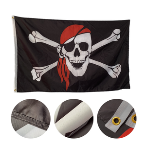Drapeaux de pirates personnalisés 3x5 pieds en polyester 100% avec impression numérique double face, bannière Jack Rackham, décorations <span class=keywords><strong>Chapeau</strong></span> de paille <span class=keywords><strong>Luffy</strong></span> - Vente en gros - Product Image 1