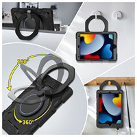 Étuis de protection robustes personnalisés antichoc en silicone avec béquille pour tablettes 10,2 pouces (7e/8e/9e génération) avec support rotatif