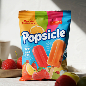 Sachet d'étanchéité arrière de tailles personnalisées d'usine pour glace à la glace et crème glacée sac d'emballage de croustilles à biscuits de qualité alimentaire en plastique PE - Product Image 2