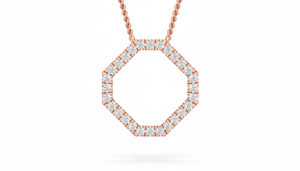 Elegante Collar Hexagonal Moderno con Cadena para Mujer, Joyería Fina de Lujo con Detalles de Diamantes Brillantes - Product Image 4