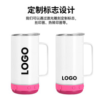 Botol Tumbler USB Charging 14oz dengan Bluetooth, Termos Mug Cup Musik, Vacuum Cup dengan Speaker, Botol Isi Ulang