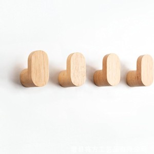 Crochets muraux en bois ronds, crochets simples pour manteau, chapeau, salon, crochets décoratifs multifonctionnels - Product Image 3