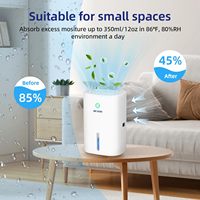 Nouvel Arrivage Déshumidificateur d'Air Intelligent Ultra-Silencieux avec Écran Tactile LCD et Affichage LED pour l'Humidité de l'Air dans la Chambre, le Bureau, la Garde-Robe et la Maison