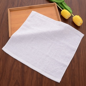Factory Wholesale 100% Cotton Face <strong>Towel</strong> 30*30cm White Wash Cloth Woven Technique - Product Image 2
