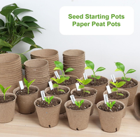 Pot Bibit Bulat Kecil dari Bahan Pulp Kertas untuk Berkebun, Digunakan dalam Pot Bunga & Penanam Tanaman