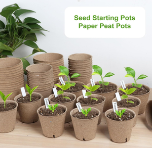 Petits pots de semis ronds en pulpe de papier pour le jardinage, utilisés dans les pots de fleurs et les jardinières - Product Image 4
