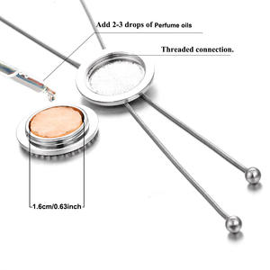 สร้อยคอแฟชั่นสไตล์ใหม่ สร้อยจี้น้ำมันหอมระเหย สร้อยแบบโซ่ลายงู พร้อมพู่ห้อยยาว สำหรับผู้หญิง - Product Image 3