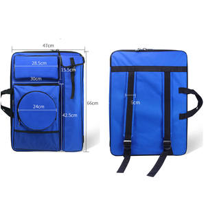 Tas Perlengkapan Menggambar XinyiArt Biru, Tas Portofolio Perlengkapan Seni, Tas Ransel Besar untuk Membawa Perlengkapan Seni, Tas Penyimpanan untuk Papan Gambar - Product Image 2