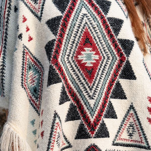 مخصص تريكو OEM ODM جودة عالية العرقية محبوك المعطف شرابات زائد الحجم سترة الشتاء شال للنساء - Product Image 4