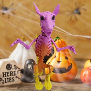 <b>Plastic</b> Halloween Decor <b>Animal</b> Anatomical Teaching Model Multicolor Skeleton Rat Prop for Yard Haunted House Decoration - Product Image 2