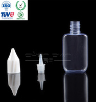 Bouteille compte-gouttes en plastique Transparent 15ml, flacon d'huile essentielle en PVC avec embout, vente en gros, 50 pièces