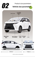 Voiture électrique urbaine pour les trajets quotidiens, SUV 5 portes 5 places, chariot électrique 4 roues, interconnexion vocale, marche arrière, vitesse maximale de 60 km/h