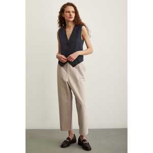 Pantalones Anchos de Crepé con Cintura Alta y Antiarrugas para Mujer - Product Image 5