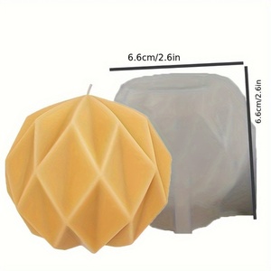 Molde de Silicona para Velas Aromáticas Esféricas con Forma Geométrica de Origami, Decoración para el Hogar - Product Image 5