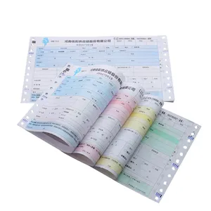 Factory OEM Custom 1-6 ply 500 sheets Invoice Receipt continuous form Printer office printing A4 NCR carbonless paper