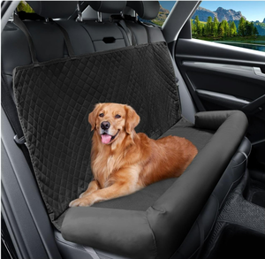 Cama de coche para perro para asiento trasero para perros grandes de menos de 100 libras, asiento impermeable, funda de asiento trasero de coche desmontable para perro - Product Image 1
