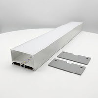 Profil LED Linear Gantung Arsitektural, Saluran Aluminium Besar untuk Strip PCB SMD COB, Pencahayaan Linear Plafon Profesional