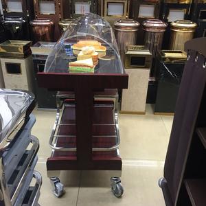 Carrito de Repostería de Acero Inoxidable C-27 con 3 Niveles, Tapa Abatible y Ruedas para Pasteles, Tartas y Panadería - Product Image 6