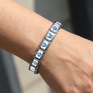 Blue Evil Eye Modular Bracelet Components Stainless Steel Mixed Shapes For Bracelet Making DIY Jewelry Findings - Product Image 3