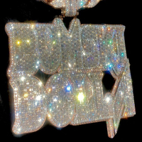 Bijoux personnalisés avec lettres, nom, numéro, Logo, pendentifs, diamant Moissanite rond glacé, bijoux Hip Hop, bijoux personnalisés