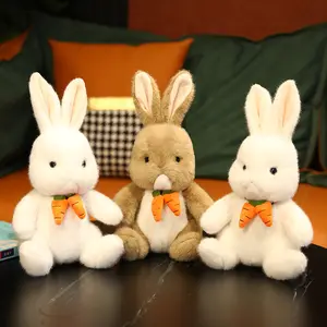 2022 창의력 부활절 박제 및 봉제 동물 장난감 부드러운 모피 토끼 플러시 장난감 만화 토끼 홈 장식 어린이 토끼 장식