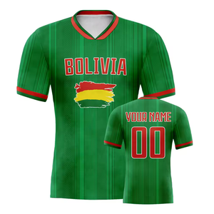<span class=keywords><strong>2025</strong></span> OEM Dịch Vụ Nhanh Chóng Khô In Kỹ Thuật Số Tùy Chỉnh Bolivia Bóng Đá Jersey Đồng Phục Bóng Đá Ban Đầu Retro Bóng Đá Jersey Set - Product Image 1