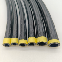 AN4 1/4 AN6 3/8 6AN AN8 1/2 AN10 5/8 Tuyau en nylon tressé en acier inoxydable pour carburant et CPE Ligne de tuyaux tressés en nylon noir SS