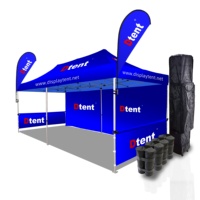 Tente pliante d'extérieur en métal grand format 2x2m (10x20 pieds) pour événements commerciaux, toile imprimée personnalisée du Guangdong