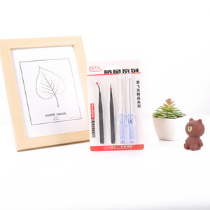 Set Obeng Pinset 4 Buah Cocok untuk Berbagai Situasi Obeng dengan Gagang Kristal Transparan - Product Image 3