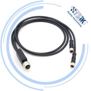 Connettore Elettrico Impermeabile M8 con Guscio in Plastica Nera Filettato e Dado Metallico per Bici Elettrica - Product Image 1