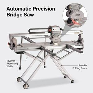 Scie à <span class=keywords><strong>carrelage</strong></span> automatique à eau Wandeli 4500W avec moteur sans balais, scie de table QLZ-ZD-1200 <span class=keywords><strong>pour</strong></span> grand format, coupe-porcelaine, céramique et pierre, modèle global - Product Image 3