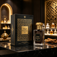 Boîte cadeau personnalisée pour parfum Oud arabe, emballage de luxe en carton rigide avec estampage à chaud