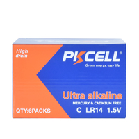 Pkcell — batterie alcaline 2B, taille c um2 lr14, 8 pièces