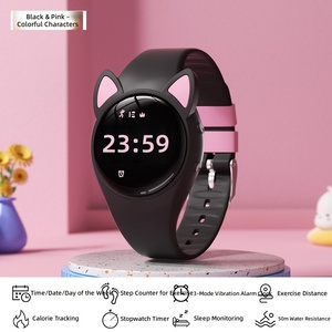 Montre connectée podomètre <span class=keywords><strong>pour</strong></span> enfants, étanche IP68, avec oreilles de <span class=keywords><strong>chat</strong></span> mignonnes, <span class=keywords><strong>pour</strong></span> garçons et filles, usage sportif, compteur de calories, suivi de distance, minuteur 3 - Product Image 2