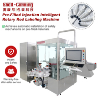 Machine d'étiquetage rotative automatique pré-remplie à haute productivité personnalisable pour ligne de production intelligente