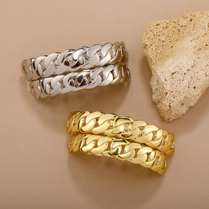 Vendita calda in vero oro placcato bretelle lucide a forma di catena cubana con personalità denti d'oro accessori Rap esagerati - Product Image 4