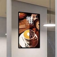 Profil en aluminium ultra-mince du fabricant Boîte à lumière LED Signe rétro-éclairé Rectangle Affichage Affiches publicitaires Bannières Vente chaude