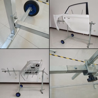 Support de peinture automobile rotatif robuste galvanisé avec rotation assistée par engrenages, construction métallique pour l'industrie automobile