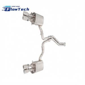 ท่อไอเสียแคทแบ็กสแตนเลส T304 ประสิทธิภาพสูง พร้อมวาล์วและปลายท่อแบบ Quad สำหรับ Audi S6 S7 C8 2.9T - Product Image 4
