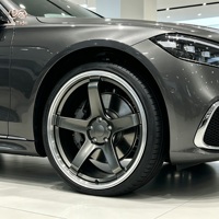 Rines de Aleación de 20 Pulgadas con Ajuste Personalizado, 5x114.3 5x120, Color Gris Metálico con Borde Pulido para Tesla Model Y BMW M3