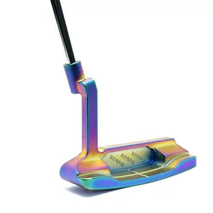 2024 neue individuelle Logo Golfclubs Regenbogen Farbe geschmiedet CNC-gebundene Klinge Putterkopf Golf-Putter