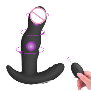 Juguetes de tapón Anal <span class=keywords><strong>Gay</strong></span> de gran tamaño masajeador de próstata y vibrador Anal giratorio tapones anales enormes para hombres y mujeres juguetes sexuales anales - Product Image 1