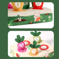 Jouet en peluche carotte éducatif précoce pour bébé, ensemble de jouets sensoriels pour nourrissons, avec fonction de tirer les radis, pour la reconnaissance des couleurs, des nombres et des formes, idéal comme cadeau