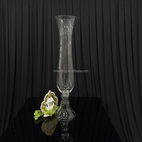 Décoration de mariage Grand vase en verre Pièce maîtresse Porte-fleur pour décoration de table de mariage