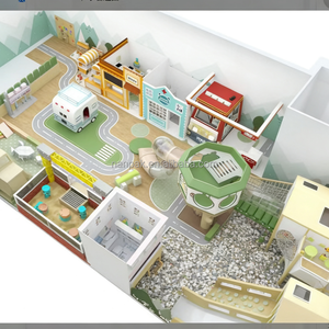 Equipo de Juegos Interior de Lujo para Niños, con Diseño de Edificios Urbanos, Juego de Roles Multifacético, Aprendizaje STEAM, Juego Suave para Cafeterías, Centros Comerciales y Supermercados - Product Image 5