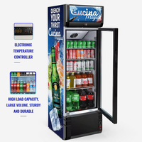Vitrines de réfrigérateur de marque à faible de réfrigérateur transparents spacieux pour le magasin de franchise de boissons