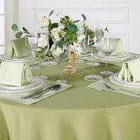 Offre Spéciale accepter des conceptions personnalisées grands événements herbe verte Restaurant nappe ronde en polyester pour la fête de mariage